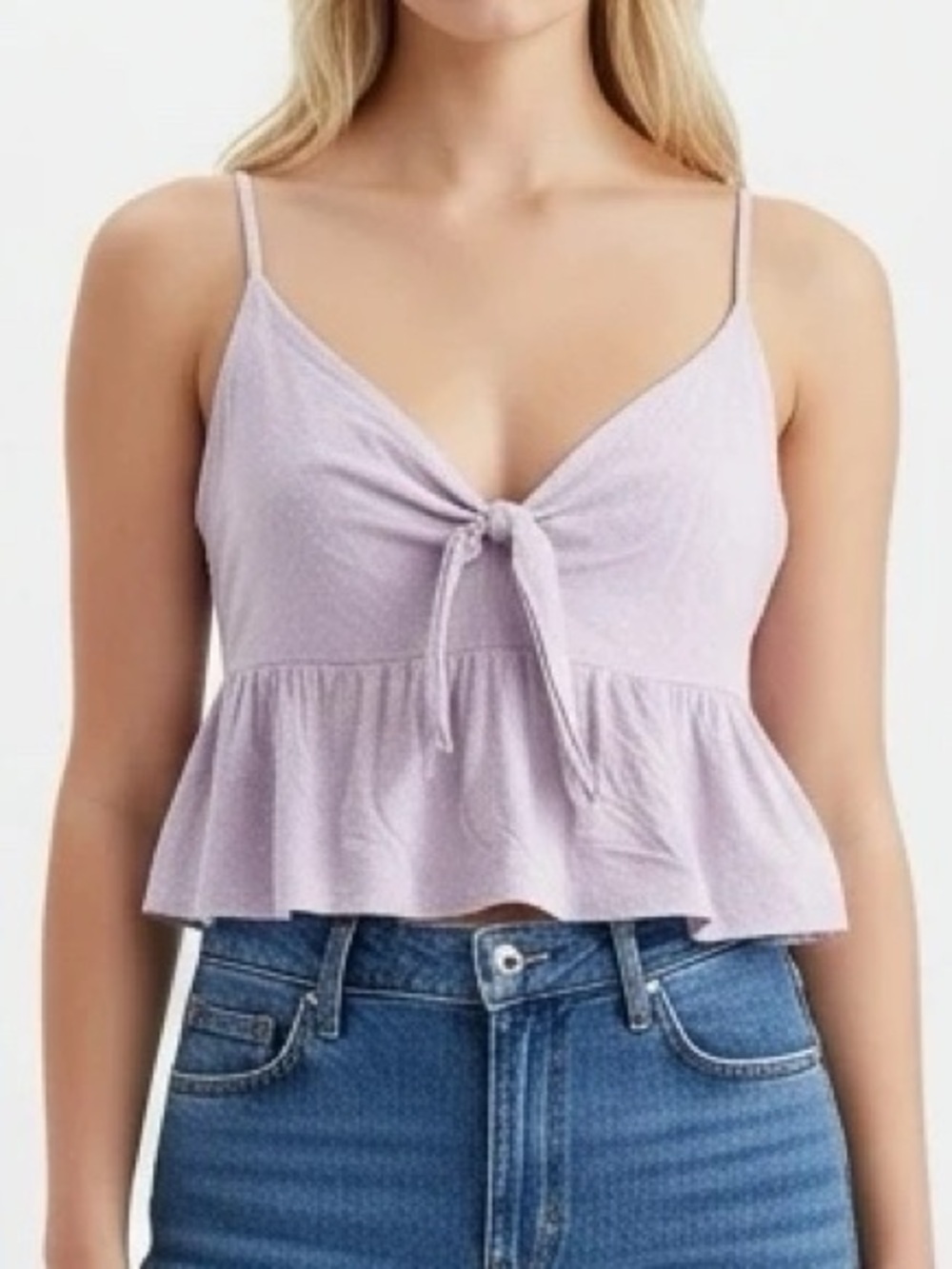 Pacsun LA Hearts Purple Polka Dot Tank Top
